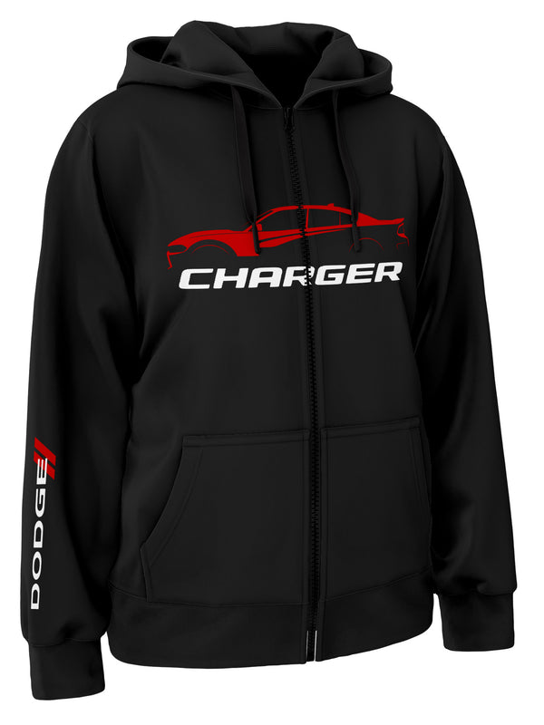 Dodge Charger Zipper Hoodie