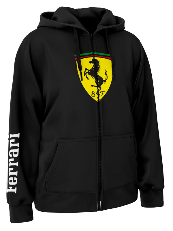 Ferrari Logo Zipper Hoodie