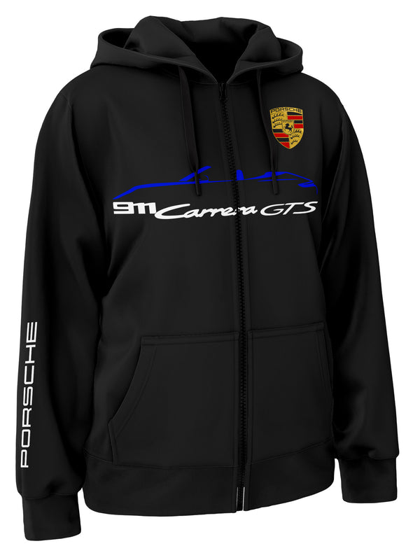 Porsche 911 Carrera Gts Convertible Zipper Hoodie