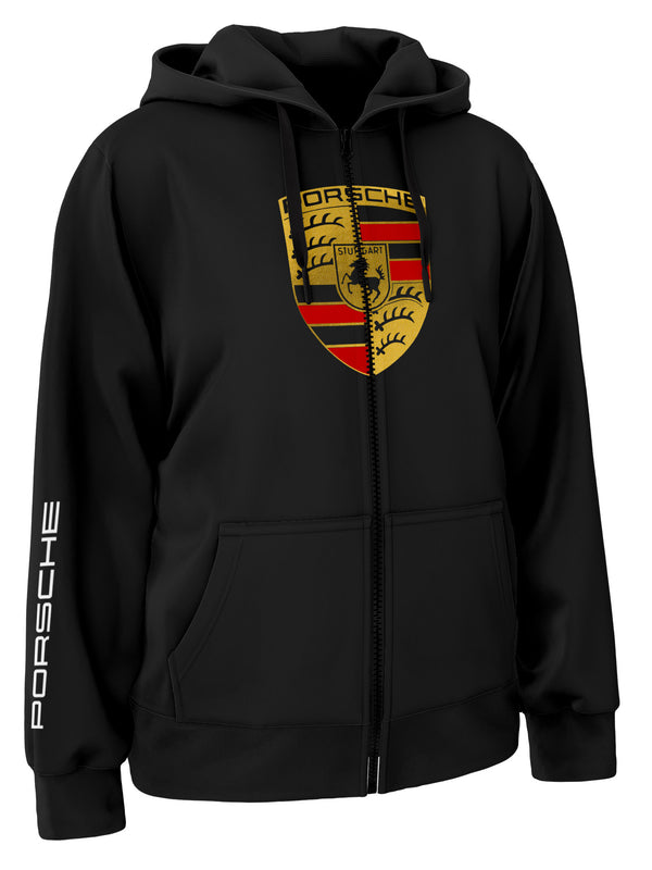 Porsche Logo Zipper Hoodie